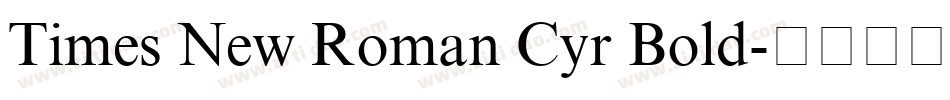 Times New Roman Cyr Bold字体转换